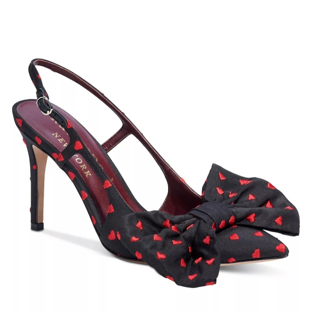 Kate Spade Black and Red Women's Slingback Heels - Picture 2 of 5